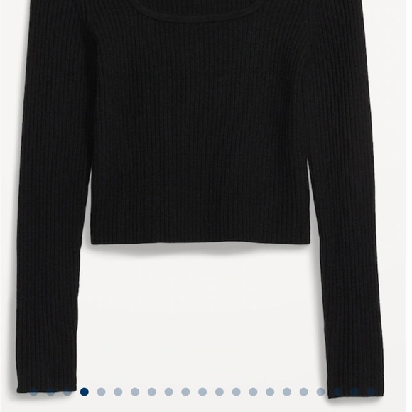 Old navy Fitted Cropped Square-Neck Rib-Knit Sweater 3X Plus Size Curvy - Picture 4 of 5
